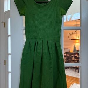 Ganni Textured Green Dress